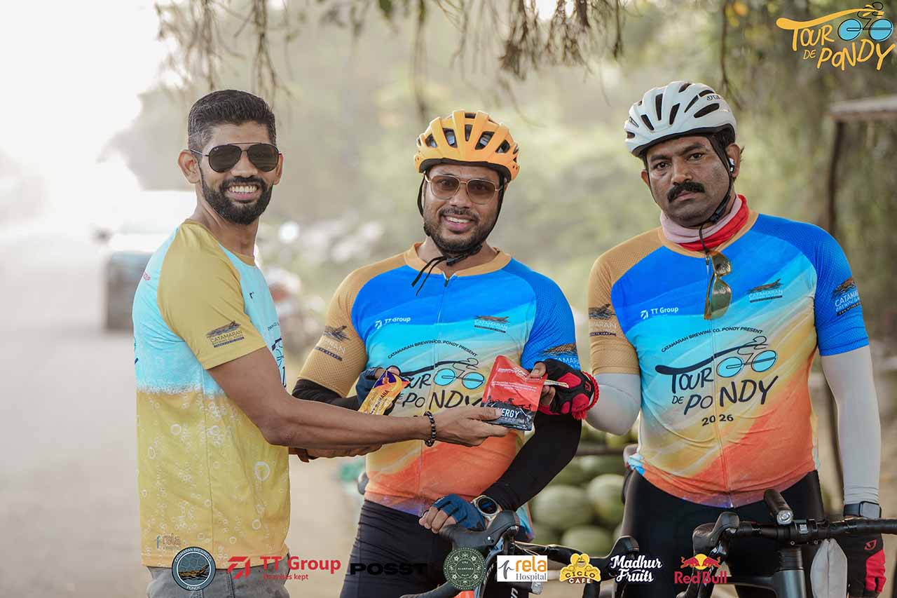 Tour de Pondy cycling event to Catamaran